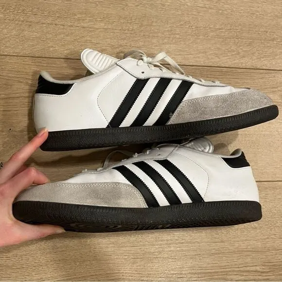 Adidas Samba Classic Shoes Sneakers Men’s Soccer White Black Gum Sole Size 13.5