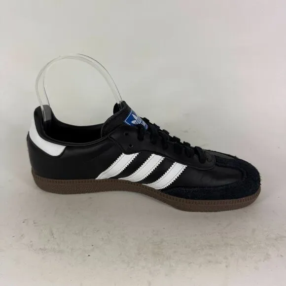 Adidas Samba OG Sneakers Men's 6 Black Leather Lace Up Low Top Athletic Shoes