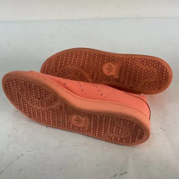 Adidas Stan Smith Sun Glow Men's Coral Embossed Sneakers Size 7.5 - Preowned