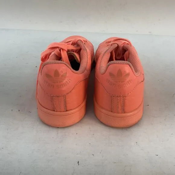 Adidas Stan Smith Sun Glow Men's Coral Embossed Sneakers Size 7.5 - Preowned