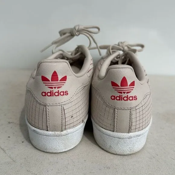 Adidas Superstar Size 6 Shoes Beige Athletic Casual Sneakers Low  F37787
