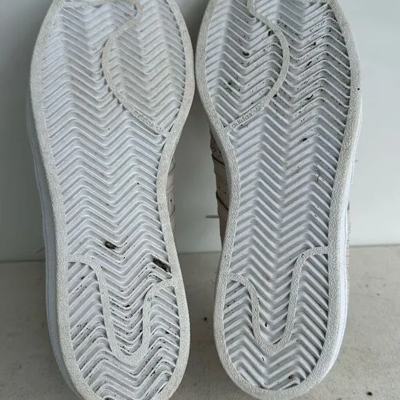 Adidas Superstar Size 6 Shoes Beige Athletic Casual Sneakers Low  F37787