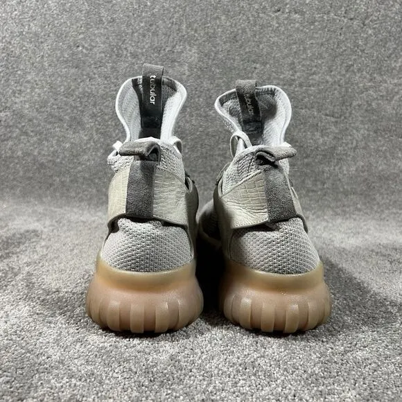 ADIDAS Tubular X Primeknit S74931 Light Grey Granite Athletic Shoes Men’s Sz 12