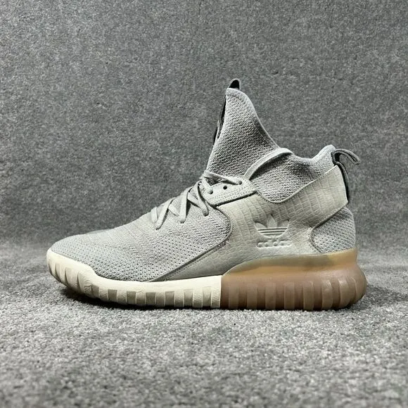 ADIDAS Tubular X Primeknit S74931 Light Grey Granite Athletic Shoes Men’s Sz 12