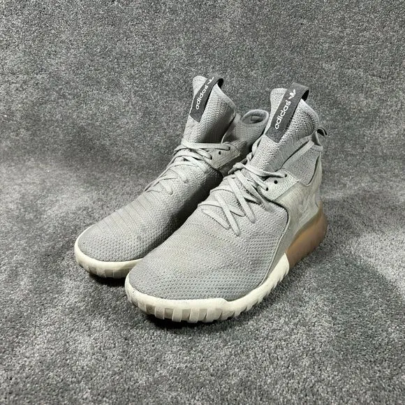 ADIDAS Tubular X Primeknit S74931 Light Grey Granite Athletic Shoes Men’s Sz 12