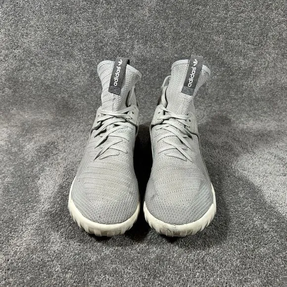 ADIDAS Tubular X Primeknit S74931 Light Grey Granite Athletic Shoes Men’s Sz 12