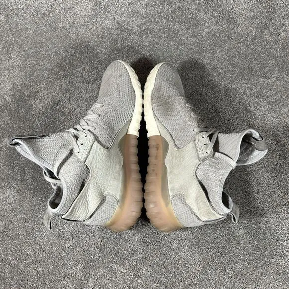 ADIDAS Tubular X Primeknit S74931 Light Grey Granite Athletic Shoes Men’s Sz 12