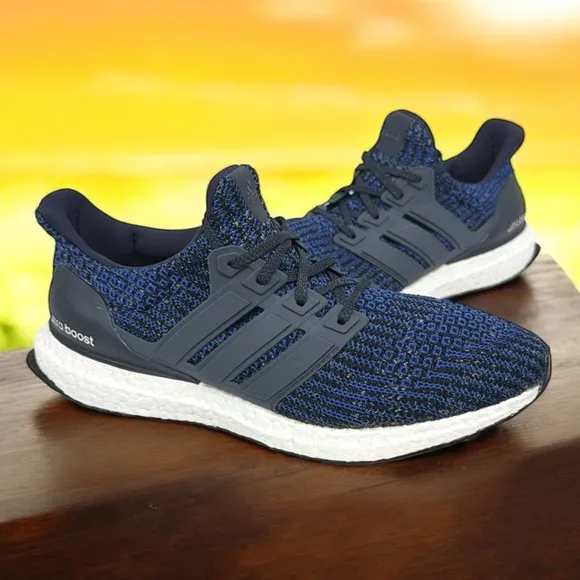 Adidas Ultra Boost 4.0 DNA Shoes Blue #CP9250 PrimeKnit  Running Shoes Size 9.5