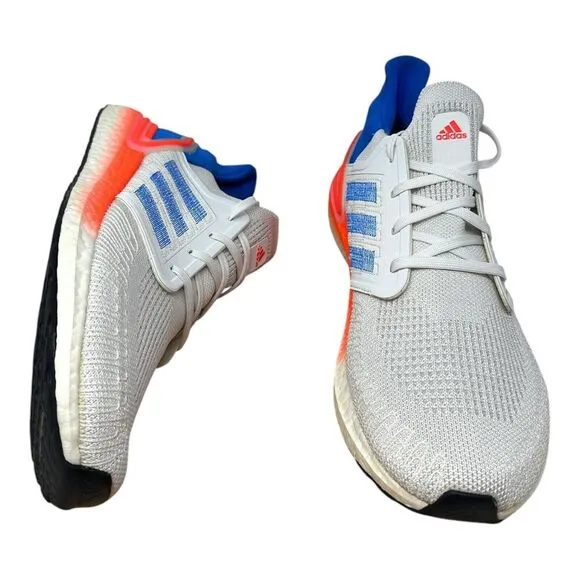 Adidas Ultraboost‎ 20 Men's Running Shoes Size 13 White Primeknit Lightweight