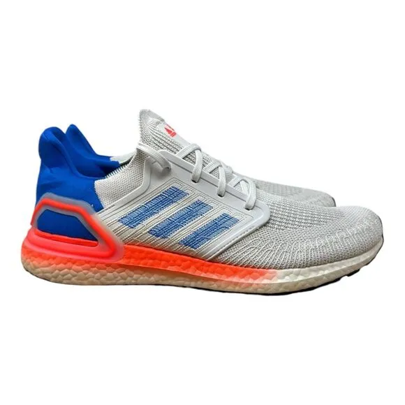 Adidas Ultraboost‎ 20 Men's Running Shoes Size 13 White Primeknit Lightweight