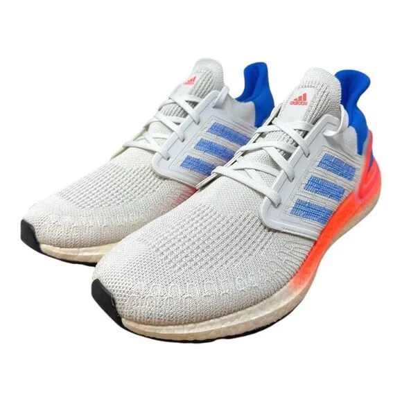 Adidas Ultraboost‎ 20 Men's Running Shoes Size 13 White Primeknit Lightweight