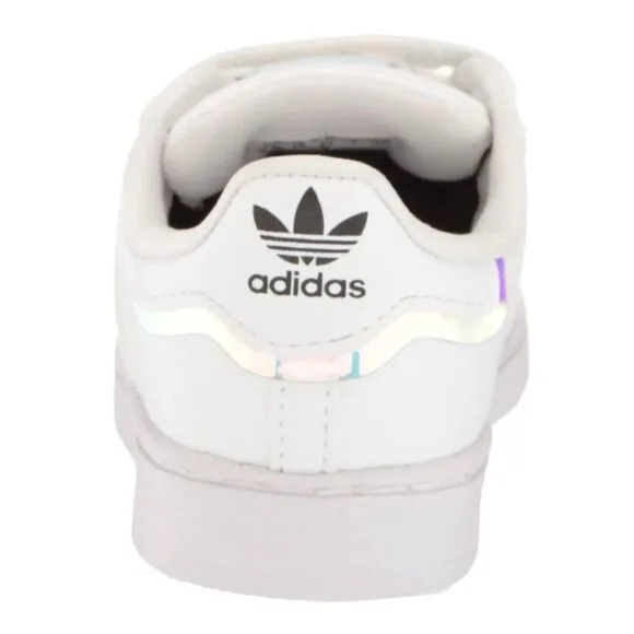 ADIDAS | Unisex Baby Superstar Sneaker White Black Iridescent Unicorn | Kids 7