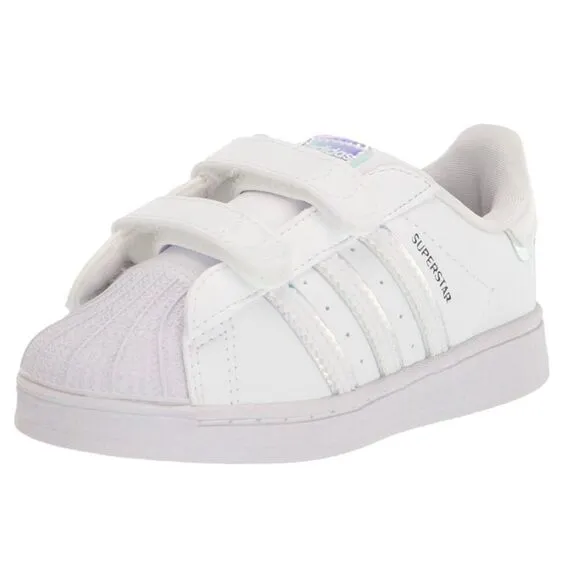 ADIDAS | Unisex Baby Superstar Sneaker White Black Iridescent Unicorn | Kids 7