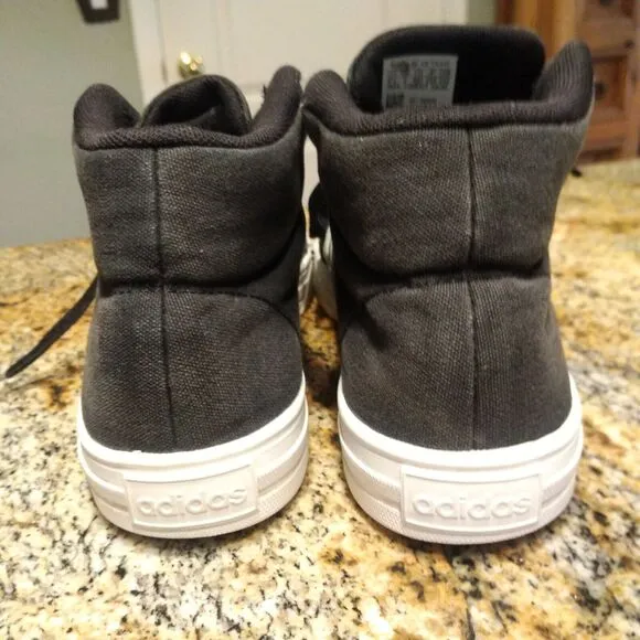Adidas VS Set Mid Athletic Sneaker Black White Casual Shoes Men's Sz 7.5 BB9890
