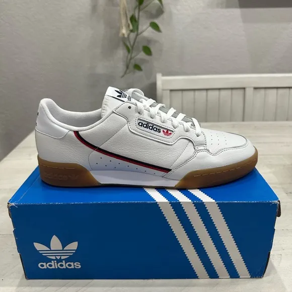 Adidas White and Red Sneakers