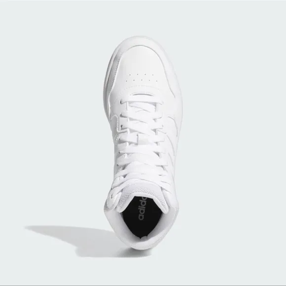 adidas Women 8 White Hoops 3.0 Mid Classic Shoes Tennis Shoes Sneakers Run SR6