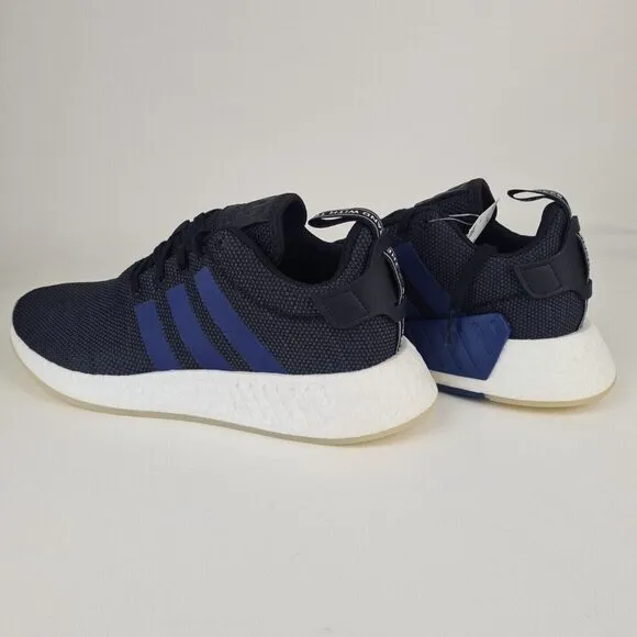 Adidas Women's NMD R2 Sports Sneakers Athletic Shoes Black Blue SZ 10