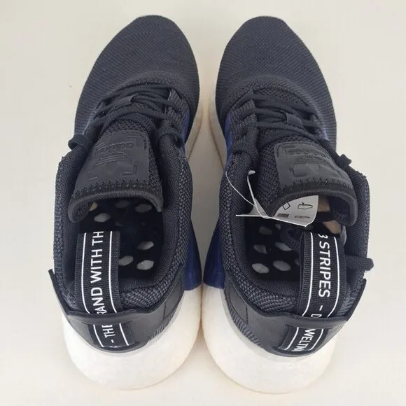 Adidas Women's NMD R2 Sports Sneakers Athletic Shoes Black Blue SZ 8