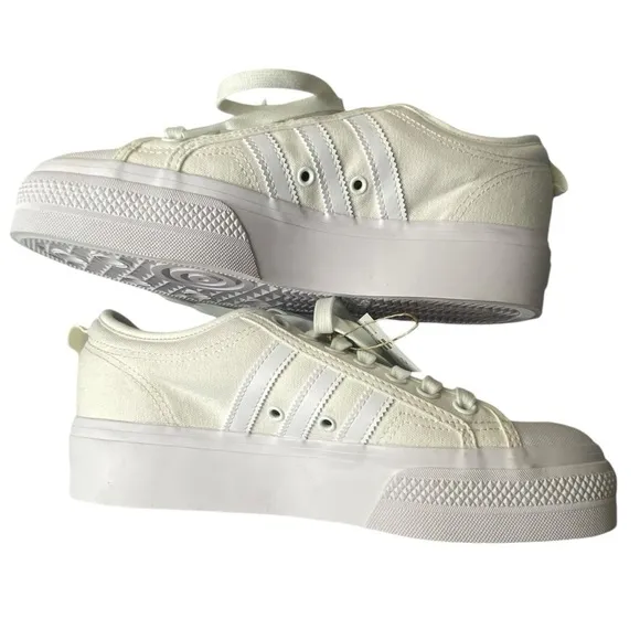 adidas Women's sz 10 White Nizza Platform Sneaker New in Box