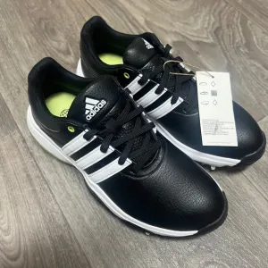 Adidas Youth 4.5 Golf Shoes Spiked Black White Performance Comfort Size