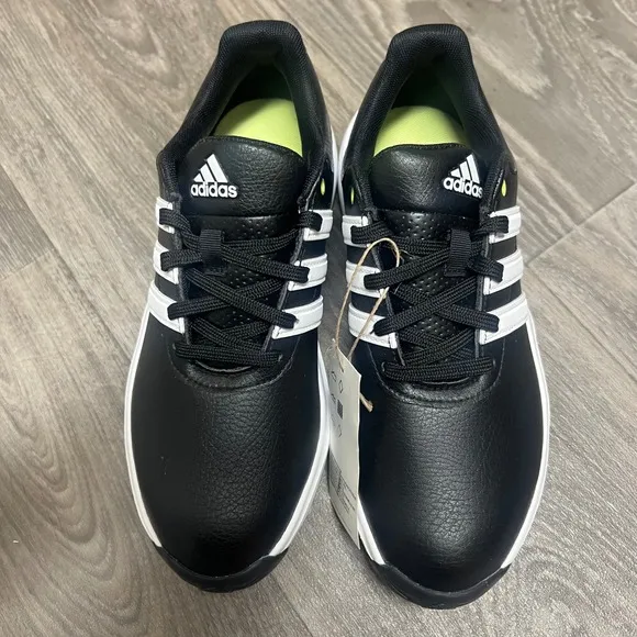 Adidas Youth 4.5 Golf Shoes Spiked Black White Performance Comfort Size