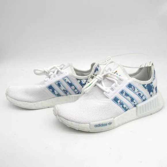 ADIDAS NMD_R1 WOMEN'S SNEAKERS IN WHITE/BLUE