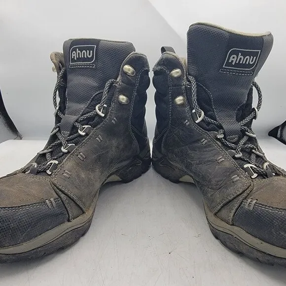 Ahnu Montara Womens 8 Brown Waterproof Hiking Boots Vibram Soles Hiking Camping