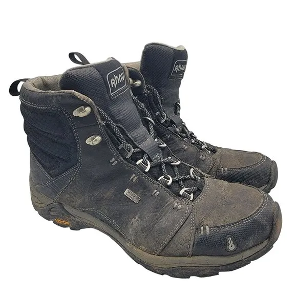 Ahnu Montara Womens 8 Brown Waterproof Hiking Boots Vibram Soles Hiking Camping