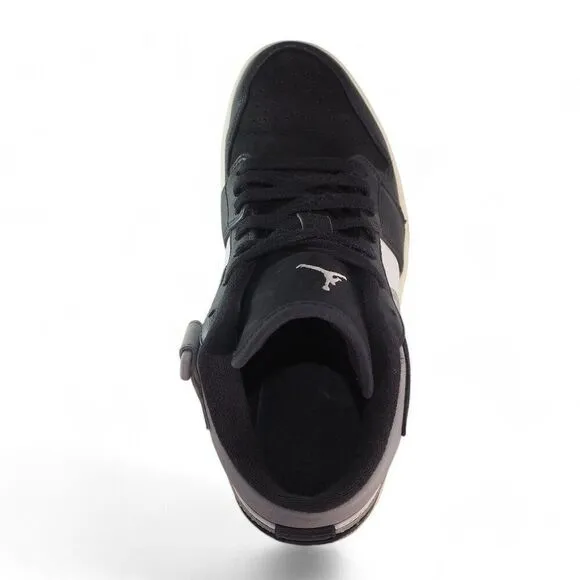 Air Jordan 1 Strap Low 'Black Matte Silver' Sneakers 574420-003 Men's 8.5