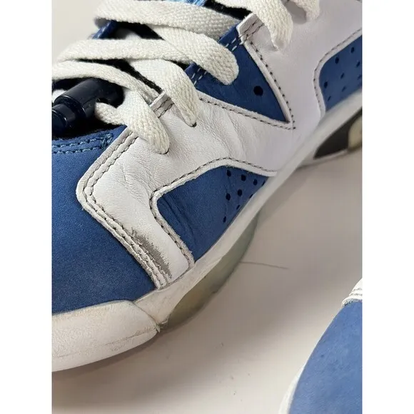 Air Jordan 6 Retro GS UNC Kids Shoes Blue Athletic Sneaker US 6.5Y 384665-410
