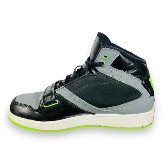 Air Jordan 1 Flight Black / Grey / Lime 630919-070 Rare Youth 6.5