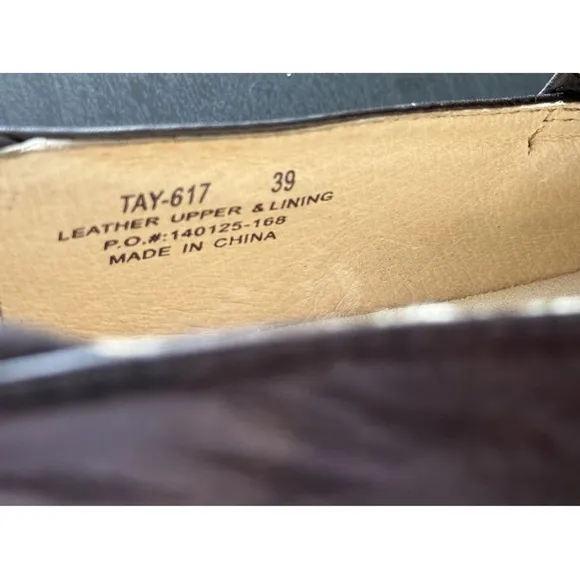 Alegria by PG Lite Leather Slip On Loafer Shoes Brown Tay-617 EU 39 US 9