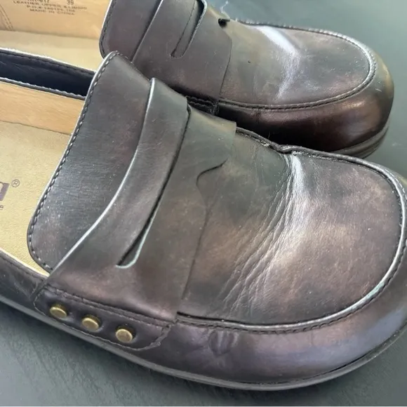 Alegria by PG Lite Leather Slip On Loafer Shoes Brown Tay-617 EU 39 US 9
