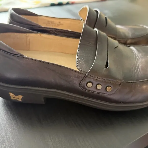 Alegria by PG Lite Leather Slip On Loafer Shoes Brown Tay-617 EU 39 US 9