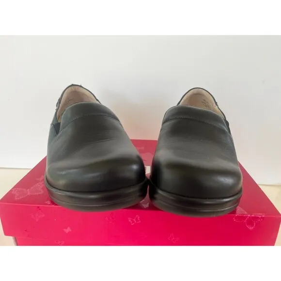 Alegria Keli Black Nappa Shoes Women's Size 41 Slip on Comfort Clog Nurses