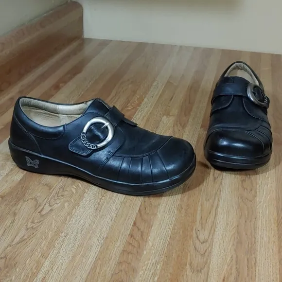 Alegria Khloe Black Nappa Professional Shoes 39