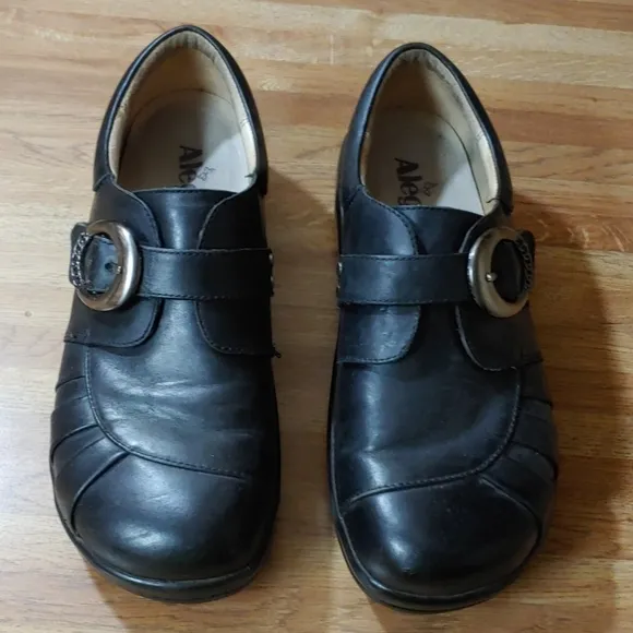 Alegria Khloe Black Nappa Professional Shoes 39
