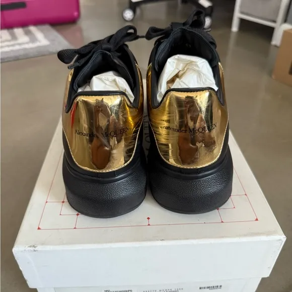 Alexander McQueen Black Gold Men’s Oversized Sneakers