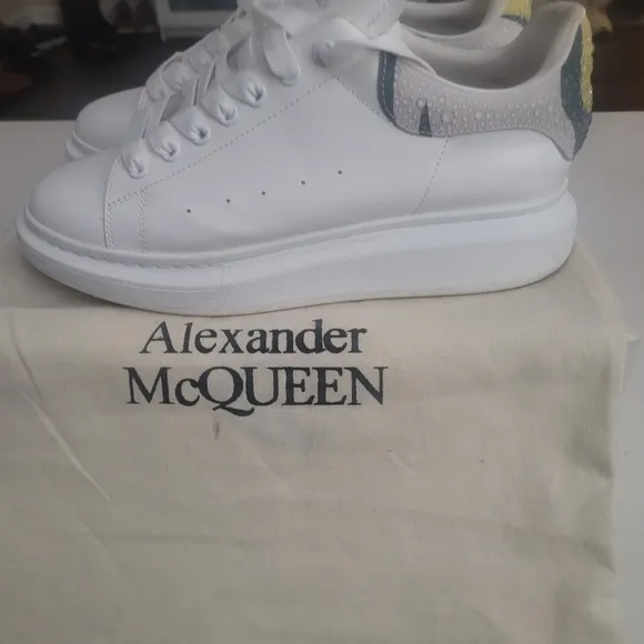 Alexander McQueen Chunky White Casual Sneakers With Box And Bag