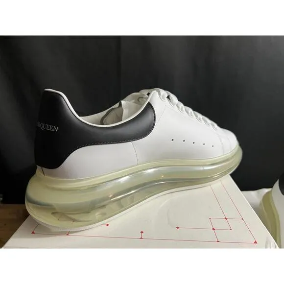 ALEXANDER MCQUEEN Men's Oversized Transparent Sole Sneakers SZ 44/11 WHITE/BLACK
