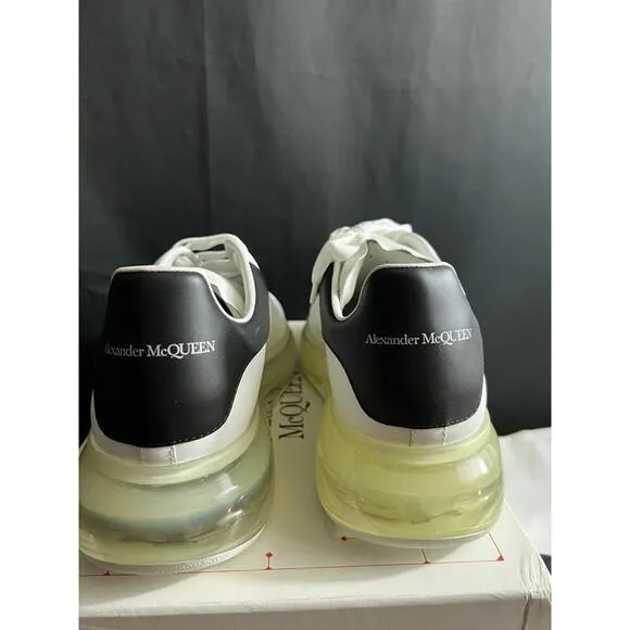 ALEXANDER MCQUEEN Men's Oversized Transparent Sole Sneakers SZ 44/11 WHITE/BLACK
