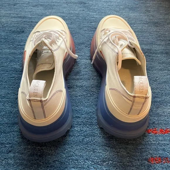 Alexander McQueen Tread Slick Low Lace Up Shoes 'White Multi'