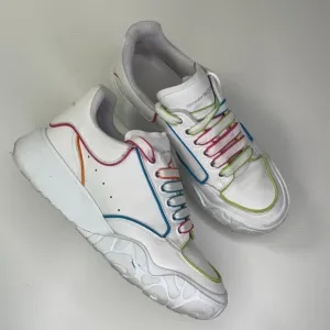 Alexander McQueen Women's Court White/Multicolor Low Top Sneakers Shoe Size 38C