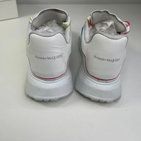 Alexander McQueen Women's Court White/Multicolor Low Top Sneakers Shoe Size 38C