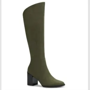 Alfani Womens Wylde Faux Suede Block Heel Knee-High Boots Size 9M