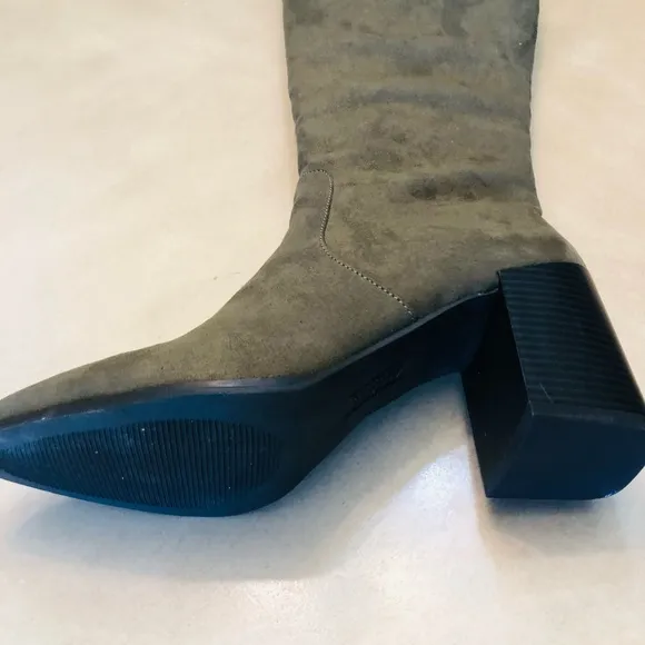 Alfani Womens Wylde Faux Suede Block Heel Knee-High Boots Size 9M