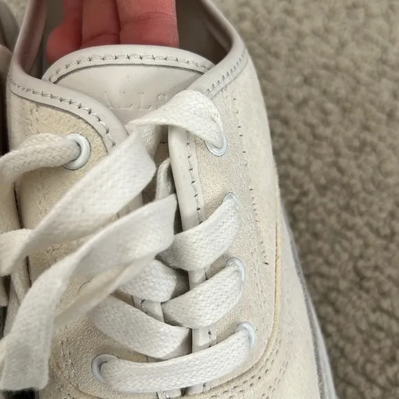 All Saints Bella Suede White Minimalist Sneakers Women's Size 7 $195