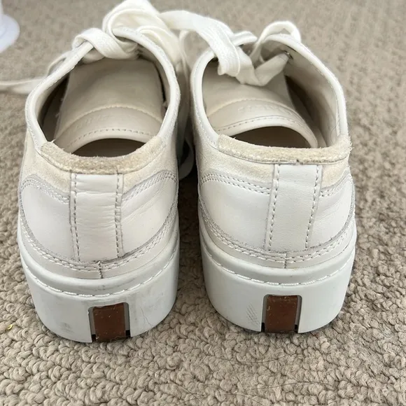 All Saints Bella Suede White Minimalist Sneakers Women's Size 7 $195