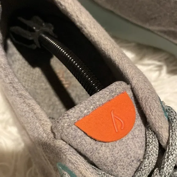 Allbirds gray felt and sea foam green sole sneakers