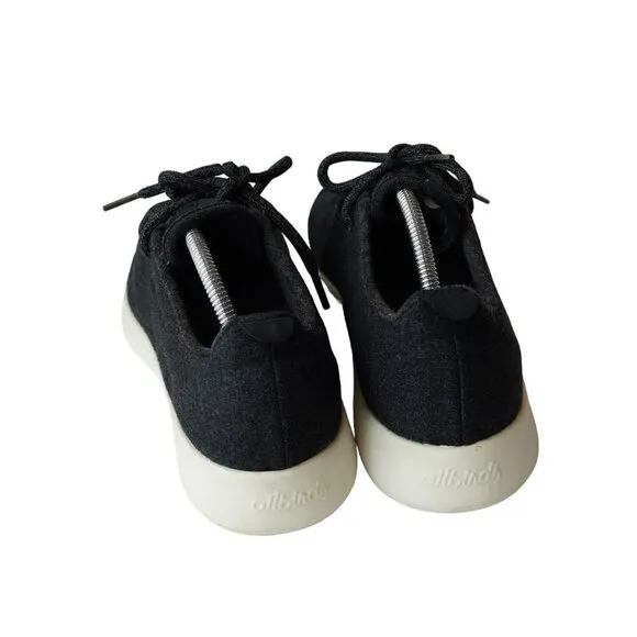 Allbirds Men's Wool Runners Lace Up Running Sneakers True Black Cream Sole 11